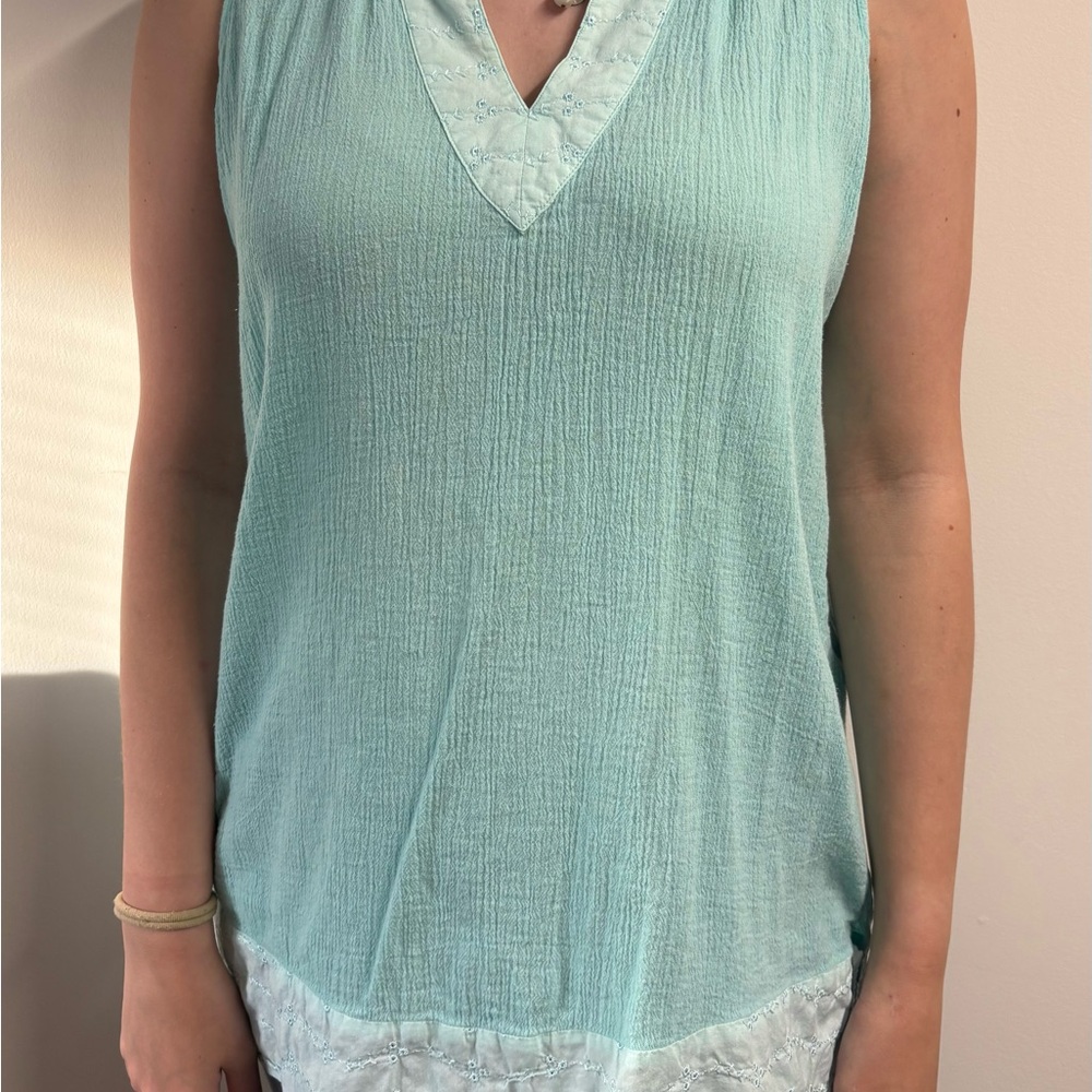 Women's Sleeveless Top in Light Blue